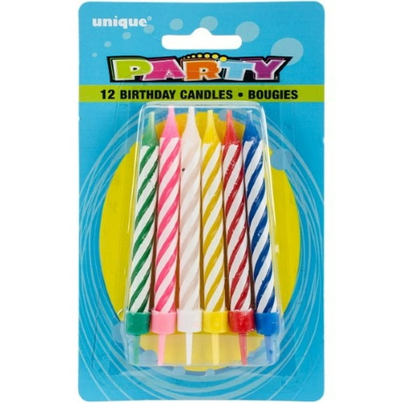 Birthday Candles and Holders, Assorted, 12ct (Pack of 32)
