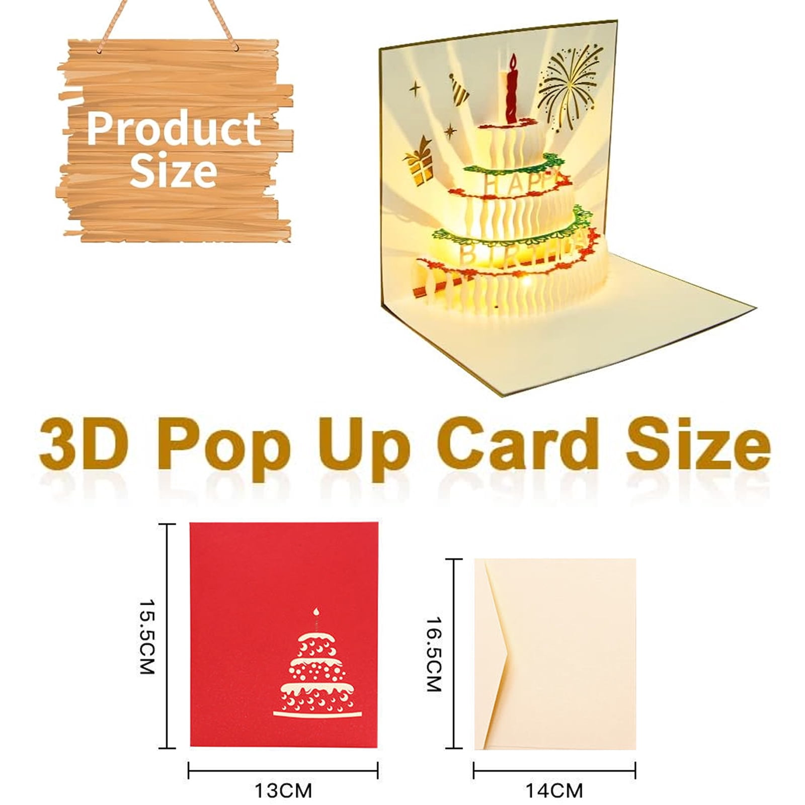 Birthday Card, 3D Pop Up Birthday Greeting Cards, Happy Birthday Card ...