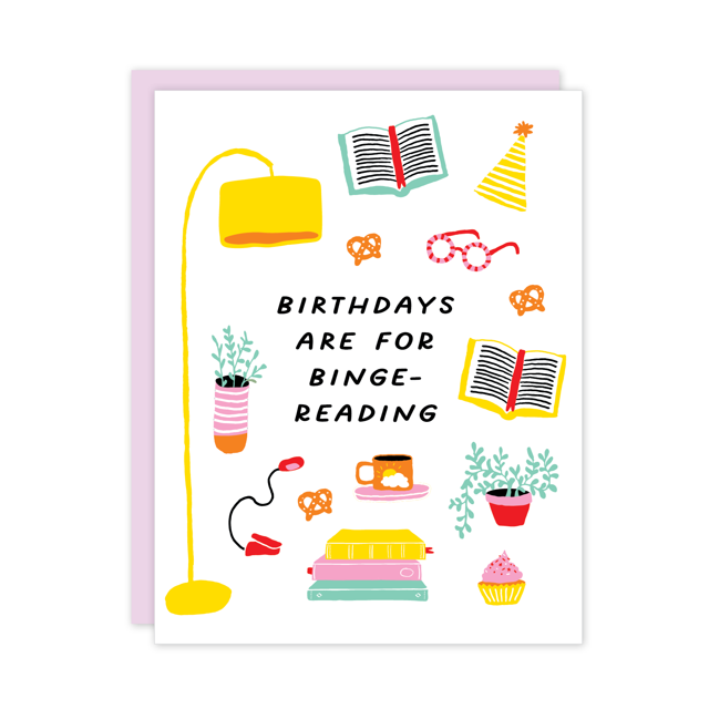 Birthday Card for Book Lovers – “Birthdays Are for Binge-Reading” Fun ...