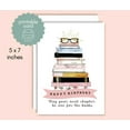 thumbnail image 1 of Birthday Card for Book Lovers – “May Your Next Chapter Be One for the Books” – Cute Stack of Books Design – 5x7 Inches, Blank Inside, Perfect for Celebrating Special Days, 1 of 2