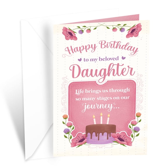 Birthday Card For Daughter | Made in America | Eco-Friendly | Thick Card Stock with Premium Envelope 5in x 7.75in | Packaged in Protective Mailer | Prime Greetings