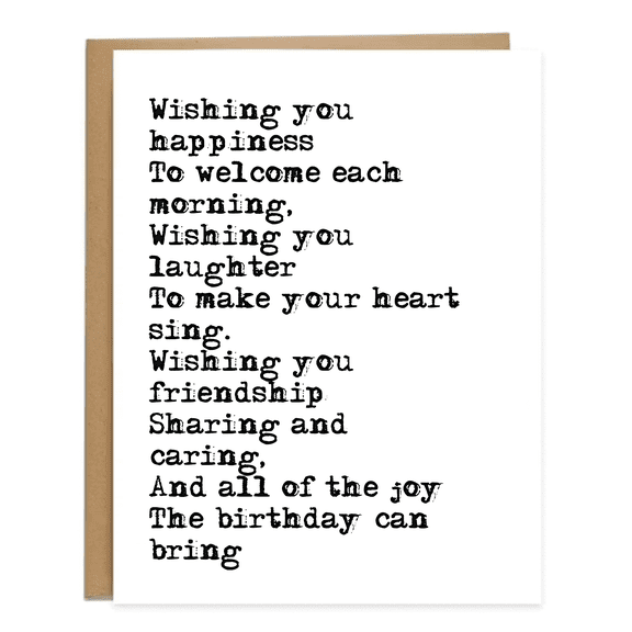 Birthday Card Expressing Joy and Friendship  Wishing You Happiness, Laughter, and Love  Blank Inside, Envelope Included  Perfect Gift for Birthdays
