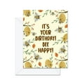 thumbnail image 1 of Birthday Card Featuring Bees and Honeycomb – "It's Your Birthday! Bee Happy!" – Beautiful Floral Design – Envelope Included – Perfect for Celebrating Birthdays, 1 of 3
