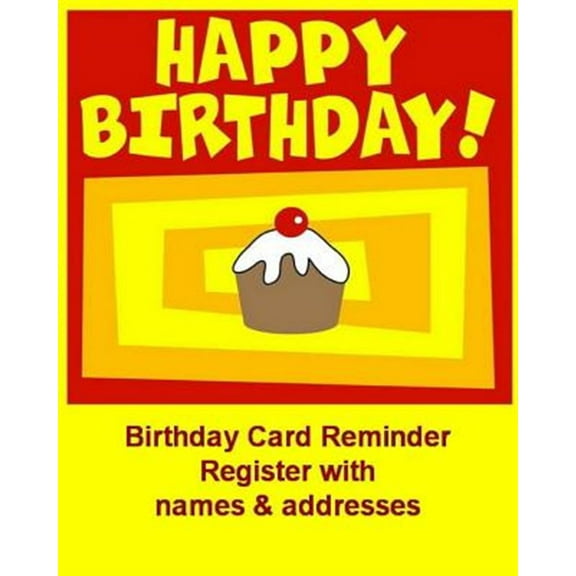 Birthday Card Reminder Register With Names & Addresses