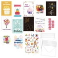 thumbnail image 1 of Birthday Card Set with Envelopes, Handwritten Style Happy Birthday Greeting Cards for DIY Personalization, Bulk Pack of Assorted Designs for Parties and Gifts,C, 1 of 2