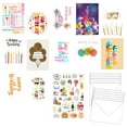 thumbnail image 1 of Birthday Card Set with Envelopes, Handwritten Style Happy Birthday Greeting Cards for DIY Personalization, Bulk Pack of Assorted Designs for Parties and Gifts,D, 1 of 2