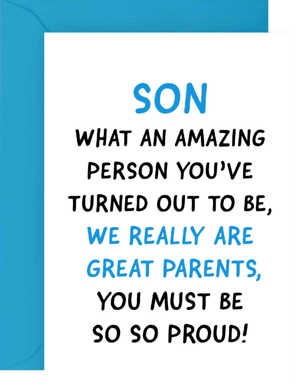 Birthday Card for Son Adult - Funny Graduation Card for Son from ...