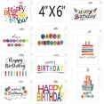 thumbnail image 1 of Birthday Cards Bulk Pack – 100 Assorted Happy Birthday Cards, 10 Unique Designs, 4x6 Inch Thick Postcards, Blank Inside for Men, Women, Kids,Office & Famil, 1 of 1