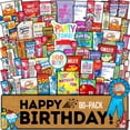thumbnail image 1 of Birthday Care Package (80 Count) Snacks Food Cookies Chocolate Bar Chips Candy Party Variety Gift Box Pack Assortment Basket Bundle Mix Bulk Sampler, 1 of 5