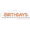 thumbnail image 1 of Birthday Celebration Sticker Decals DIY Board Family Wall Home Décor, 23 X 4 , Orange, Black, 1 of 3