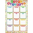 thumbnail image 1 of Birthday Chart Poster for Classroom - Confetti Happy Birthday Poster Calendar Reusable Laminated Classroom Birth day Chart Class Bulletin Board Decorations Back to School Teacher Supplies, 1 of 8