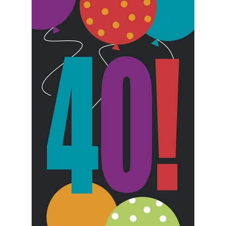 Birthday Cheer 40th Birthday Invitations, 8pk