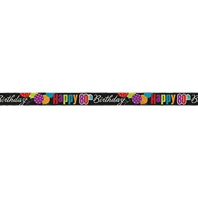 12ft foil birthday cheer 80th birthday banner
