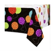 Birthday Cheer Plastic Tablecloth, 84" x 54"