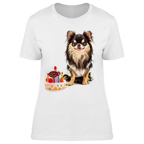 Birthday Chihuahua Pup T-Shirt Women -Image by Shutterstock, Female Large