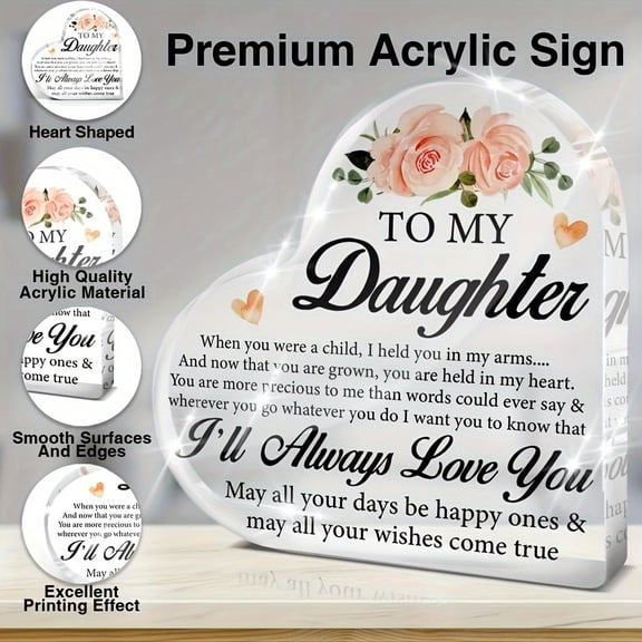 Birthday Christmas Graduation Gift For Daughter Transparent Acrylic Logo Keepsake Gift