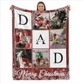 thumbnail image 1 of Birthday Christmas Wedding Gifts for Dad, Personalized Custom Blanket with Photo to Dad Men from Daughter Son, Custom Dad Gifts, Dad Blanket (DAD 9), 1 of 6
