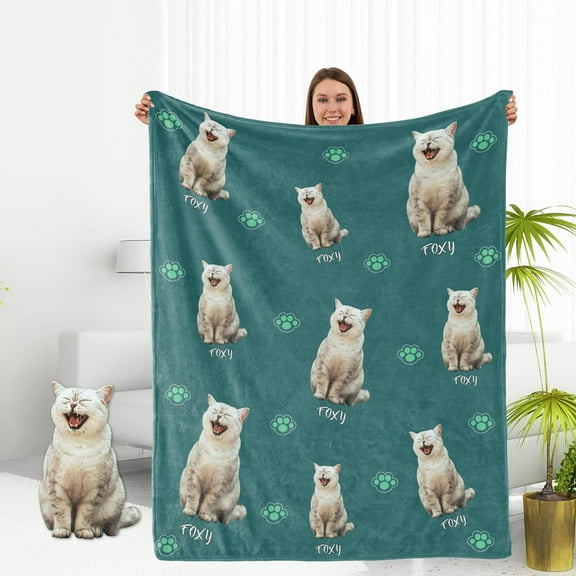 Birthday Christmas Wedding Gifts for Dad, Personalized Custom Blanket with Photo to Dad Men from Daughter Son, Custom Dad Gifts, Dad Blanket (DAD 9)