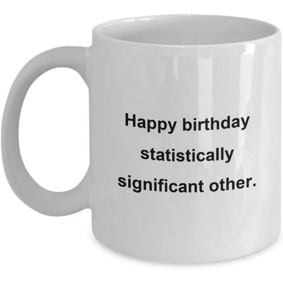 Birthday Coffee Mug Card Happy birthday statistically significant other.