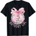 thumbnail image 1 of Birthday Coquette Bow Disco Ball Funny Birthday Party Unisex T-Shirt S-5Xl - Best Birthday Gifts, 1 of 3