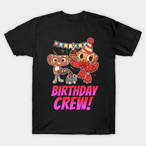 Birthday Crew Dandys World Funny Character Graphic, H3301 Unisex T-Shirt, Up to 5XL Available New V17482