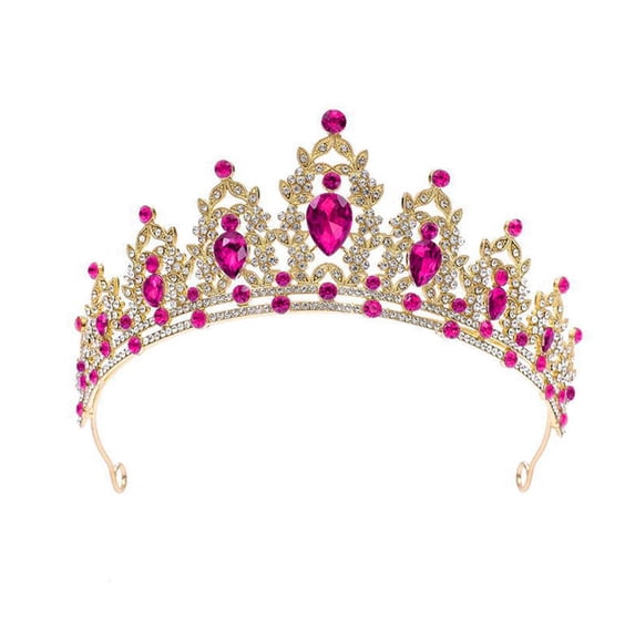 Birthday Crown Tiara, Metal Glitter Party Crown for Women and Girls, Adjustable Fit for Birthday Wedding Anniversary Party