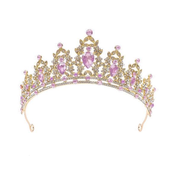 Birthday Crown Tiara, Metal Glitter Party Crown for Women and Girls, Adjustable Fit for Birthday Wedding Anniversary Party