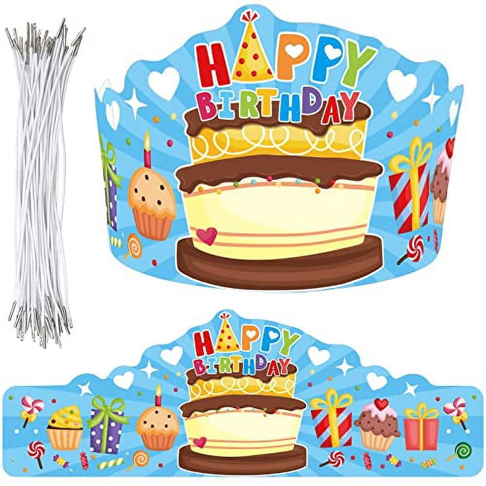 Birthday Crowns for Kids Die-Cut Blue Crowns Classroom Family Birthday ...