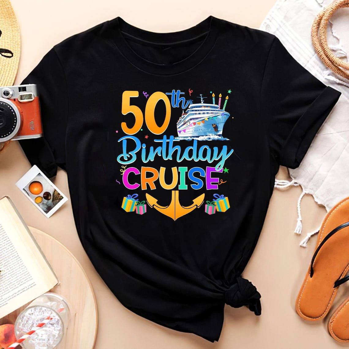 RETIRED Top Cool Retirement Birthday Cruise T-Shirt Gift