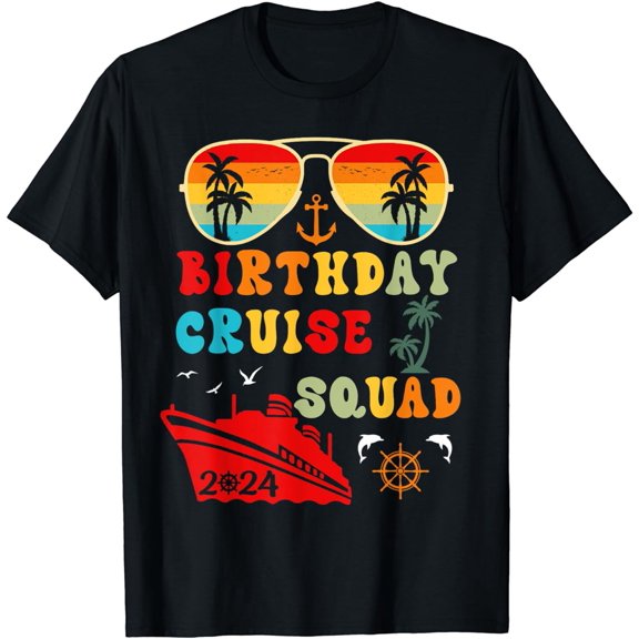 Birthday Cruise Squad 2024, Holiday, Summer Nautical Attire T-Shirt