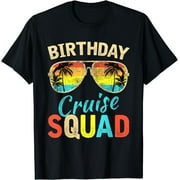 STRAVEL Birthday Cruise Squad Cruising Vacation Funny Birthday T-Shirt Black X-Large