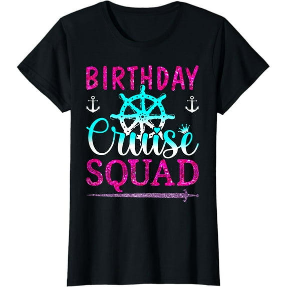 Birthday Cruise Squad King Crown Sword Cruise Boat Party T-Shirt