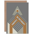 thumbnail image 1 of Birthday Cubist Graph Happy Geometry Greetings Card Plus Envelope Blank inside, 1 of 3