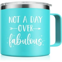 Birthday Cup 14oz Not A Day Over Fabulous Insulated Mug with Handle Tumbler Gifts for Girl Happy Birthday Cups Gift