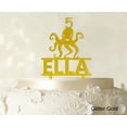thumbnail image 1 of """Birthday Custom Name Cake Topper"" With Octopus Figure Glitter Cake Topper Cake Decorations Color Option Available 6""-7"" Inches Wide", 1 of 1