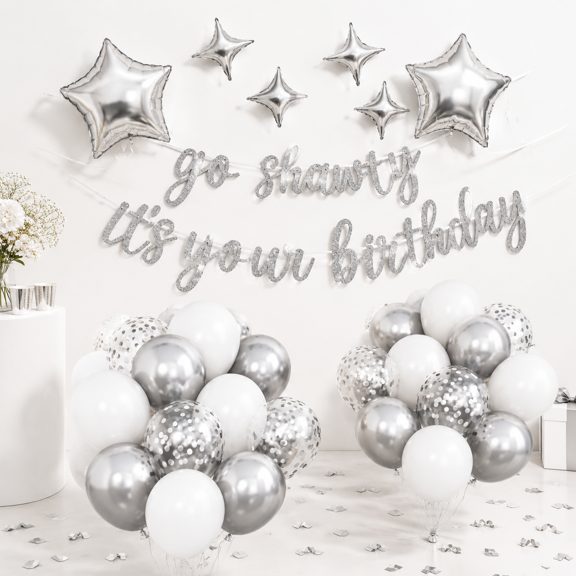 Birthday Decorations Happy Banner Balloons For Adults