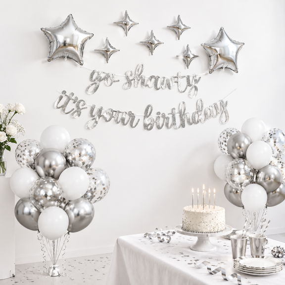 Birthday Decorations Happy Banner Balloons For Adults