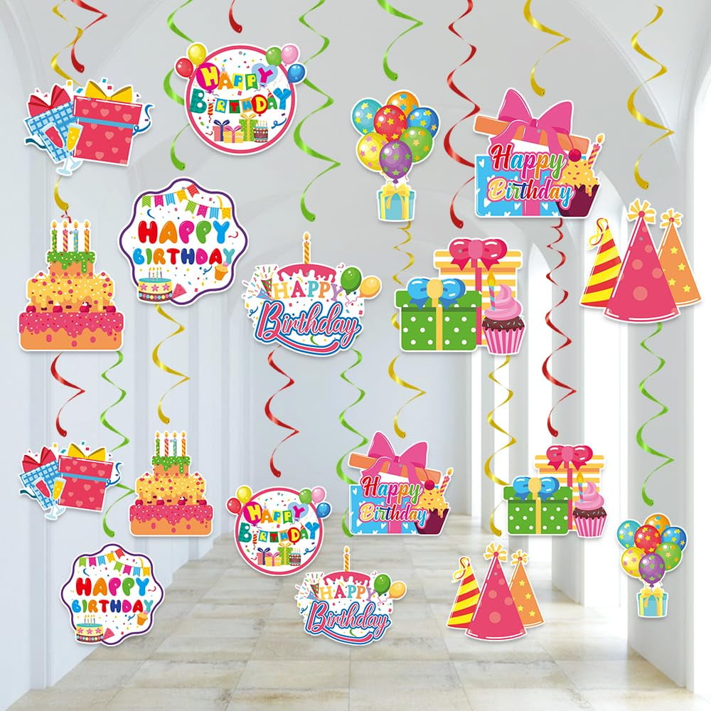 36PCS Fire Truck Birthday Decorations - Firefighter Party Hanging Decor Set