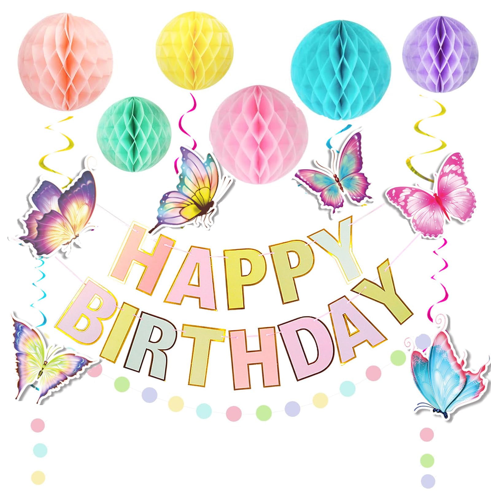 Macaron Happy Birthday Banner - Cute Dessert-Themed Party Decoration For Birthdays & Celebrations