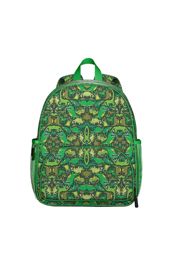 Birthday Dinosaur Student Backpack – Colorful Dino Party Print with Roaring Cartoon Dinosaurs, Planets, Balloons, and Jungle Artwork