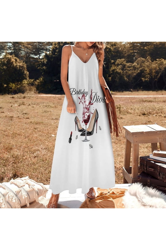 Birthday Diva Sleeveless Dress loose women's dress Female dress
