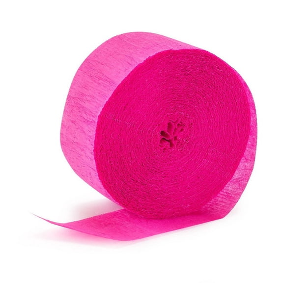 BirthdayExpress Hot Pink Crepe Paper 81ft Party Streamer Party Supplies and Decorations