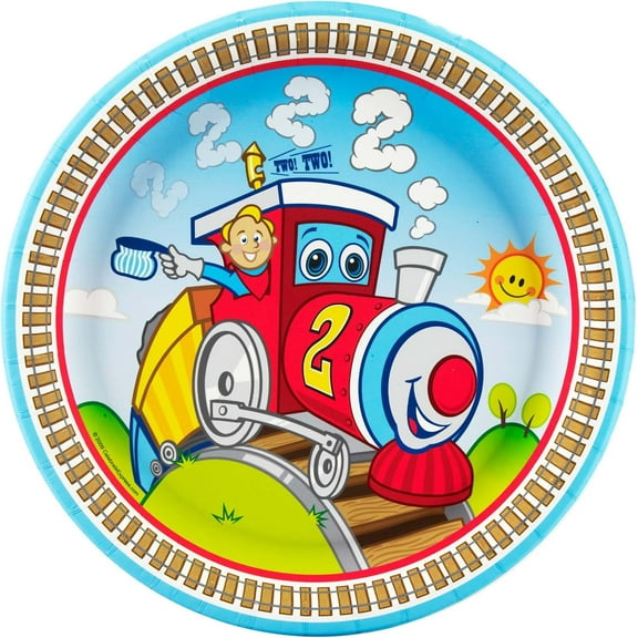 Two-Two Train 2nd Birthday Dinner Plates