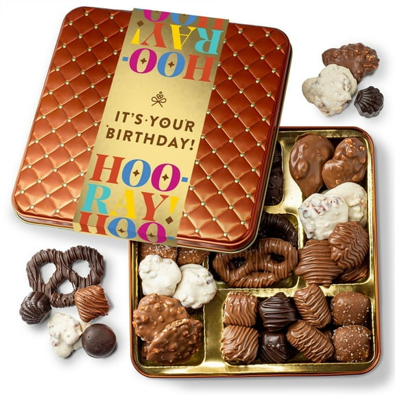 Birthday Food Gift Basket, Happy Birthday Chocolate, Food Birthday Gifts for Women and Men, Birthday Treats, Bonnie and Pop