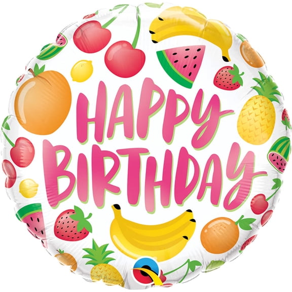 Birthday Fruits 18 Inch Foil Mylar Balloon [10259]