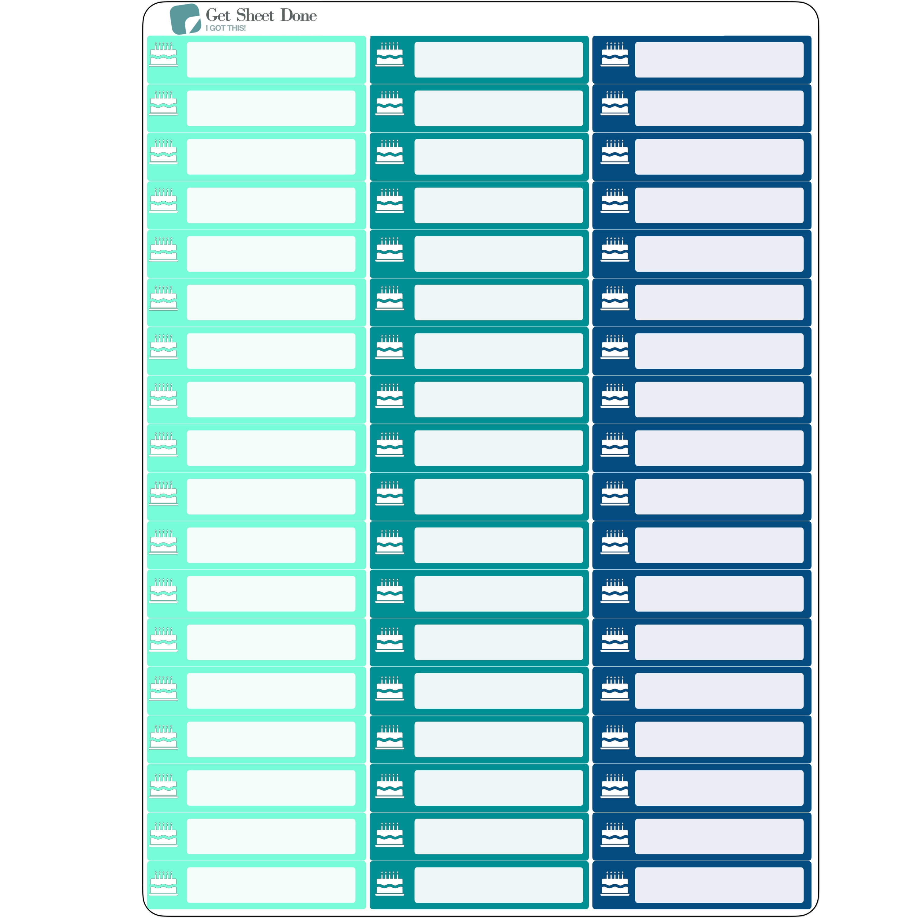Monthly Appointment Stickers