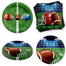 Birthday Galore Sunday Football Party Party Tableware Set Includes Plates Napkins | Kit for 24