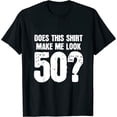 thumbnail image 1 of Birthday Gift 50th Golden Age 50 Years Old Vintage Womens T-Shirt Black 3XL, 1 of 5