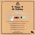 thumbnail image 1 of Birthday Gift for 9-16 Year Old, Small Natural Stone Beaded Bracelet Adjustable Heart Charm Bracelet for Daughter Granddaughter Sister Niece Friend on Birthday Graduation with Message Card Gift Box, 1 of 6