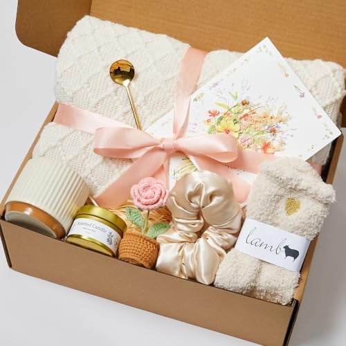 Birthday Gift Basket for Women, Self Care Gifts Get Well Soon Gift Package, Thinking of You Gifts for Women, Relaxing Care Package Birthday Gift Ideas for Mom Her Wife Friend Sister